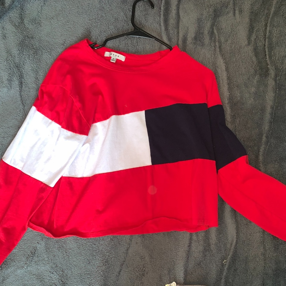 Red crop top